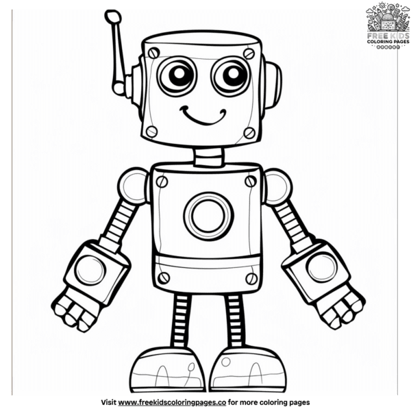 Basic robot coloring pages