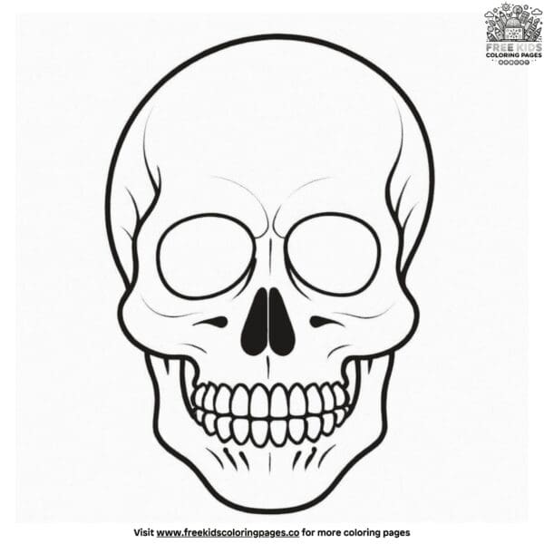 Simple skull coloring pages