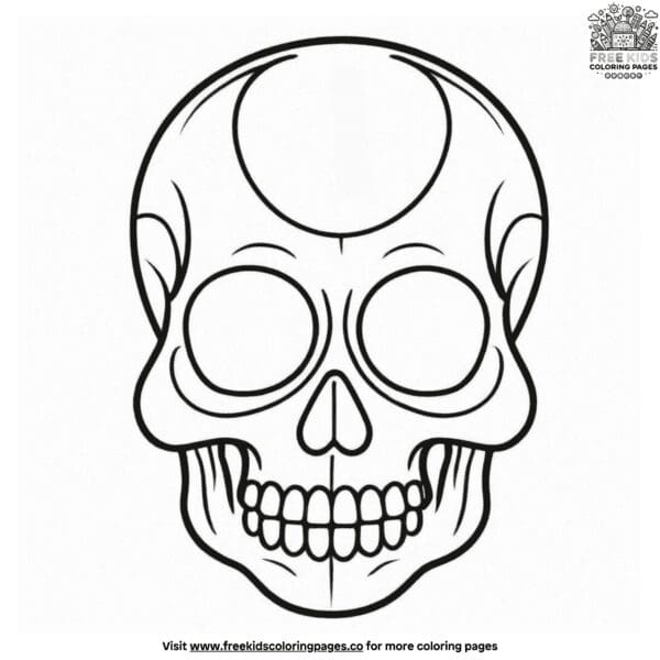 Beginner skull coloring pages