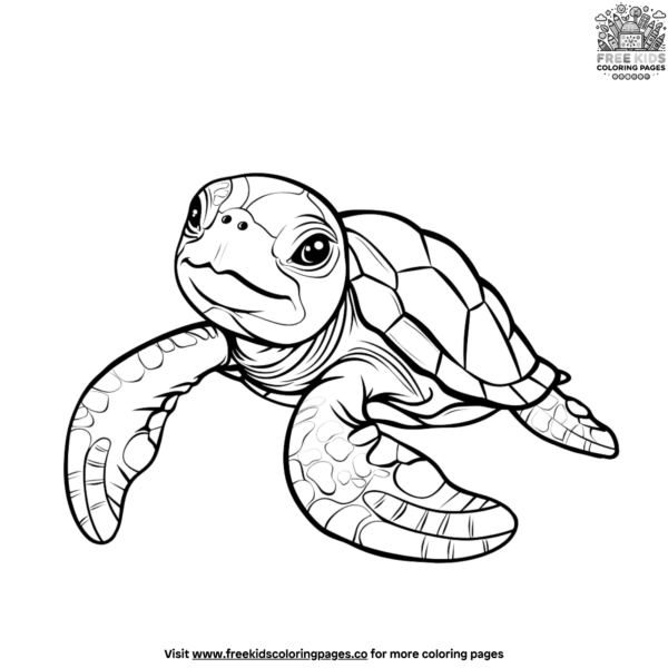 Easy Turtle Coloring Pages For Beginners