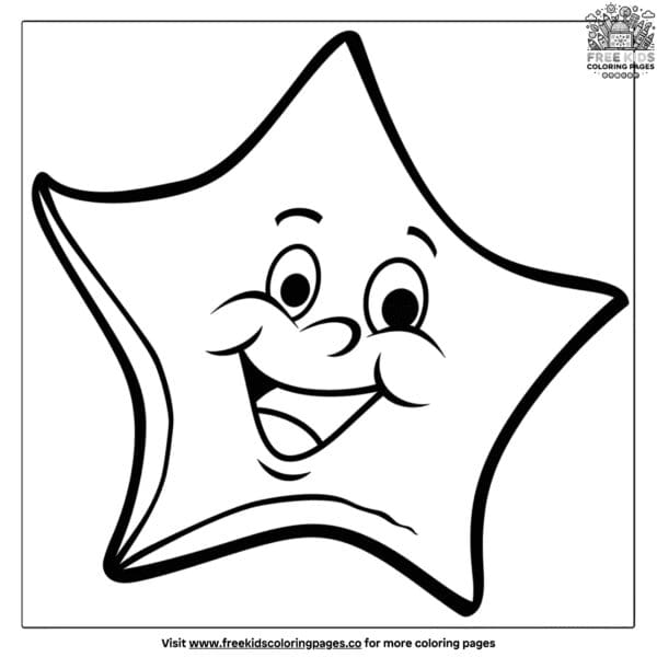 Easy and fun simple star coloring pages