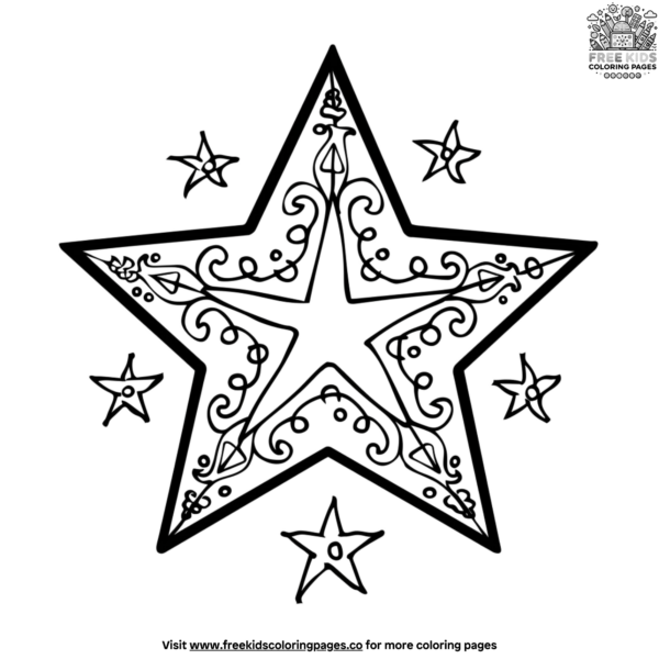 Easy and Fun Simple Star Coloring Pages