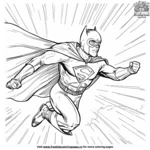 Simple superhero coloring pages