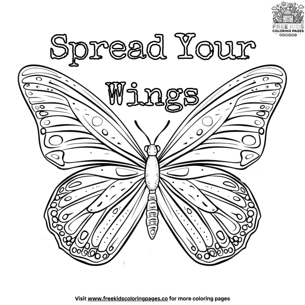 Easy inspirational coloring page