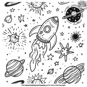 Enlightening solar system coloring pages.