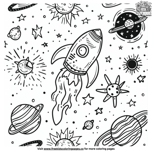 Enlightening solar system coloring pages.