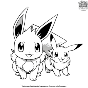 Pokemon friendship coloring pages