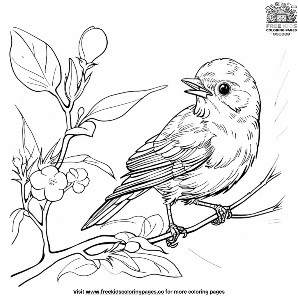 Adorable easy bird coloring pages: fun and simple for kids