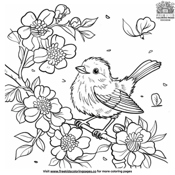 Easy Bird Coloring Pages