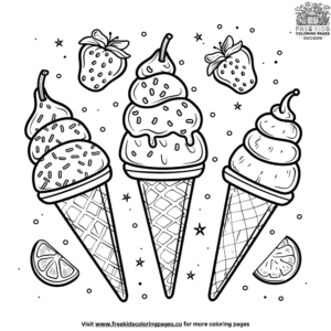 Smooth easy ice cream coloring pages