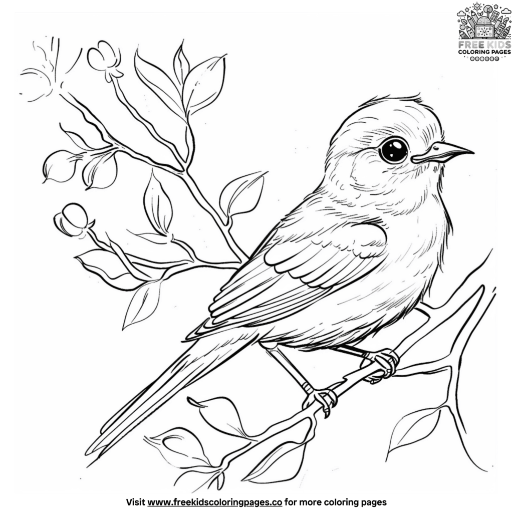 Simple And Easy Bird Coloring Pages: Fun And Simple For Kids