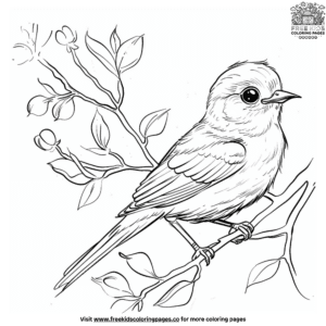 Simple And Easy Bird Coloring Pages: Fun And Simple For Kids