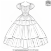 Ball Gown Dress Coloring Pages