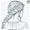 Braided Hair Realistic Girl Coloring Pages