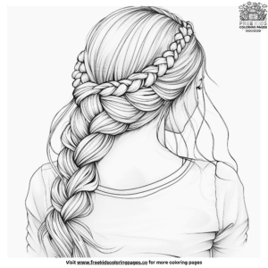 Thick braid coloring pages