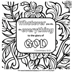 Calligraphy Bible Verse Coloring Pages
