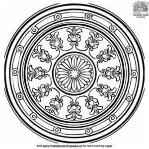 Graceful Medallion Coloring Pages