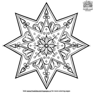 Elegant and Fancy Star Coloring Pages