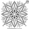 Elegant and Fancy Star Coloring Pages