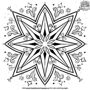 Star Mandala Coloring Pages