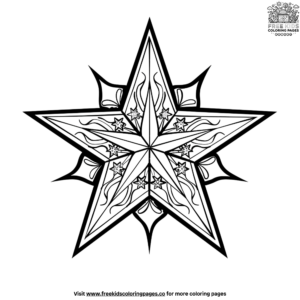 Elegant and Fancy Star Coloring Pages