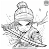 Girl Ninja Coloring Pages