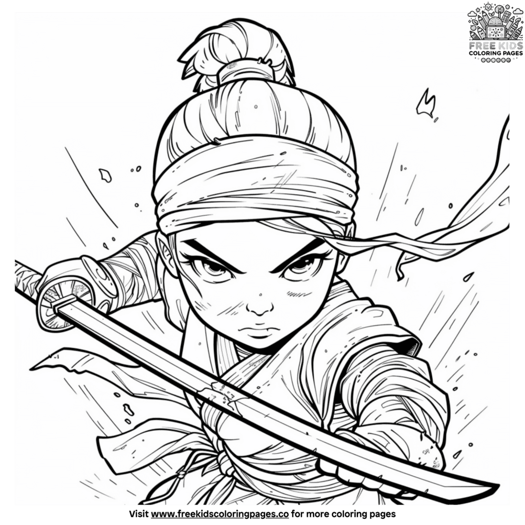 determined-girl-ninja-coloring-pages-for-kids