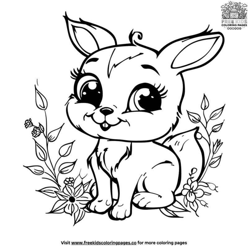 Lovable And Cute Animal Coloring Pages For Kids