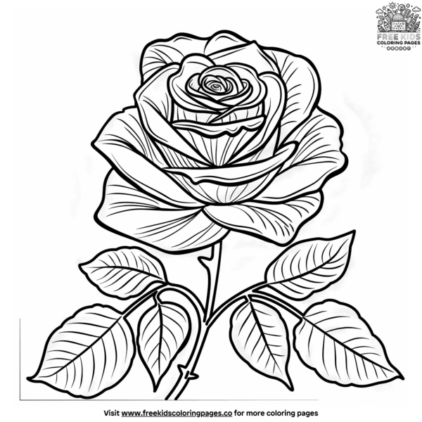 Fantasy Rose Coloring Pages