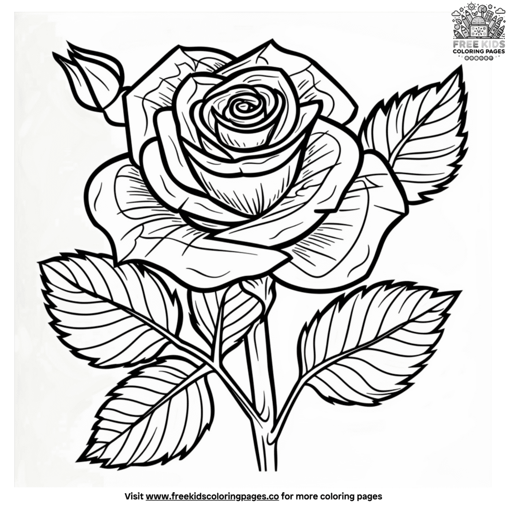 21+ Radiant Rose Coloring Pages Creative And Educational Fun For Kids
