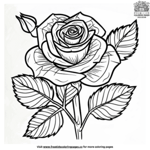 Fantasy garden rose coloring pages