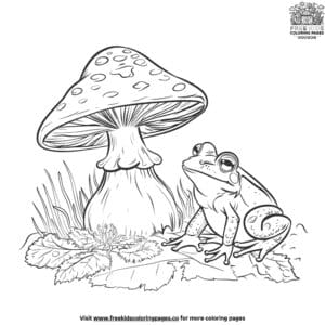 Enchanting Frog and Mushroom Coloring Pages for a Magical Experience