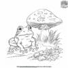 Fun Frog and Mushroom Coloring Pages