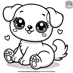 Adorable Kawaii Puppy Coloring Pages for Creative Kids