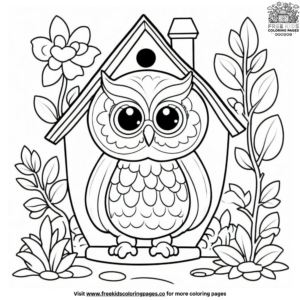 Enchanting Owl House Coloring Pages: A Cozy Woodland Retreat