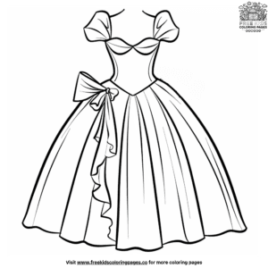 Princess Dress Coloring Pages