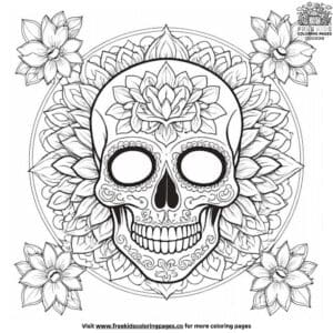 Skull Mandala Coloring Pages