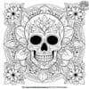 Magical Skull Mandala Coloring Pages