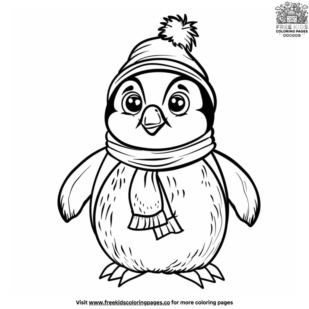 Enchanting winter penguin coloring pages: celebrate the season.