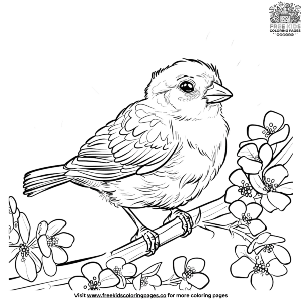 Sweet baby bird coloring pages: cute and cuddly designs for kids