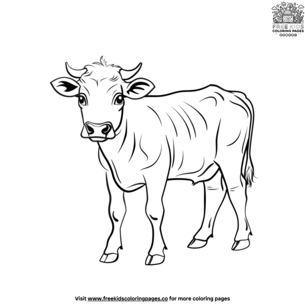 Farm Cow Coloring Pages