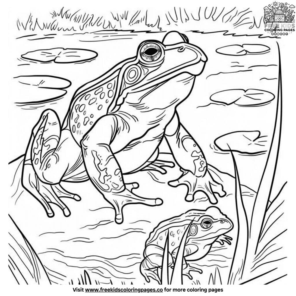 Fun frog and toad coloring pages