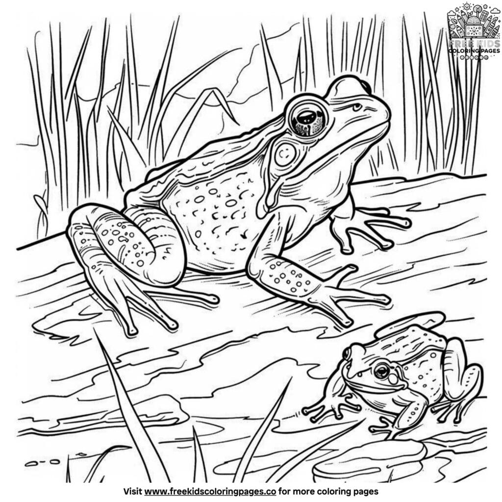 Exciting frog and toad coloring pages