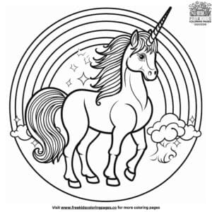 Magical cartoon coloring pages for kids