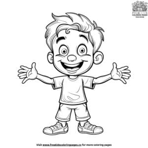 Happy Cartoon Coloring Pages for Kids