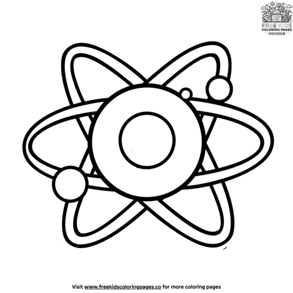 Atomic structure science coloring pages