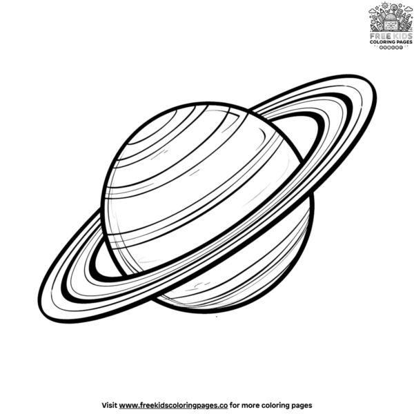 Planet saturn science coloring pages