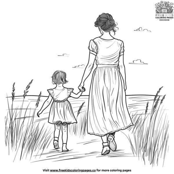 Mother's day coloring pages for kindergarten