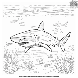 Captivating ocean shark coloring pages: explore the depths