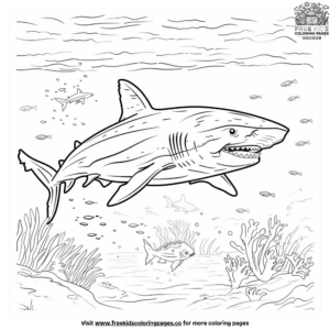 Engaging ocean shark coloring pages: explore the depths